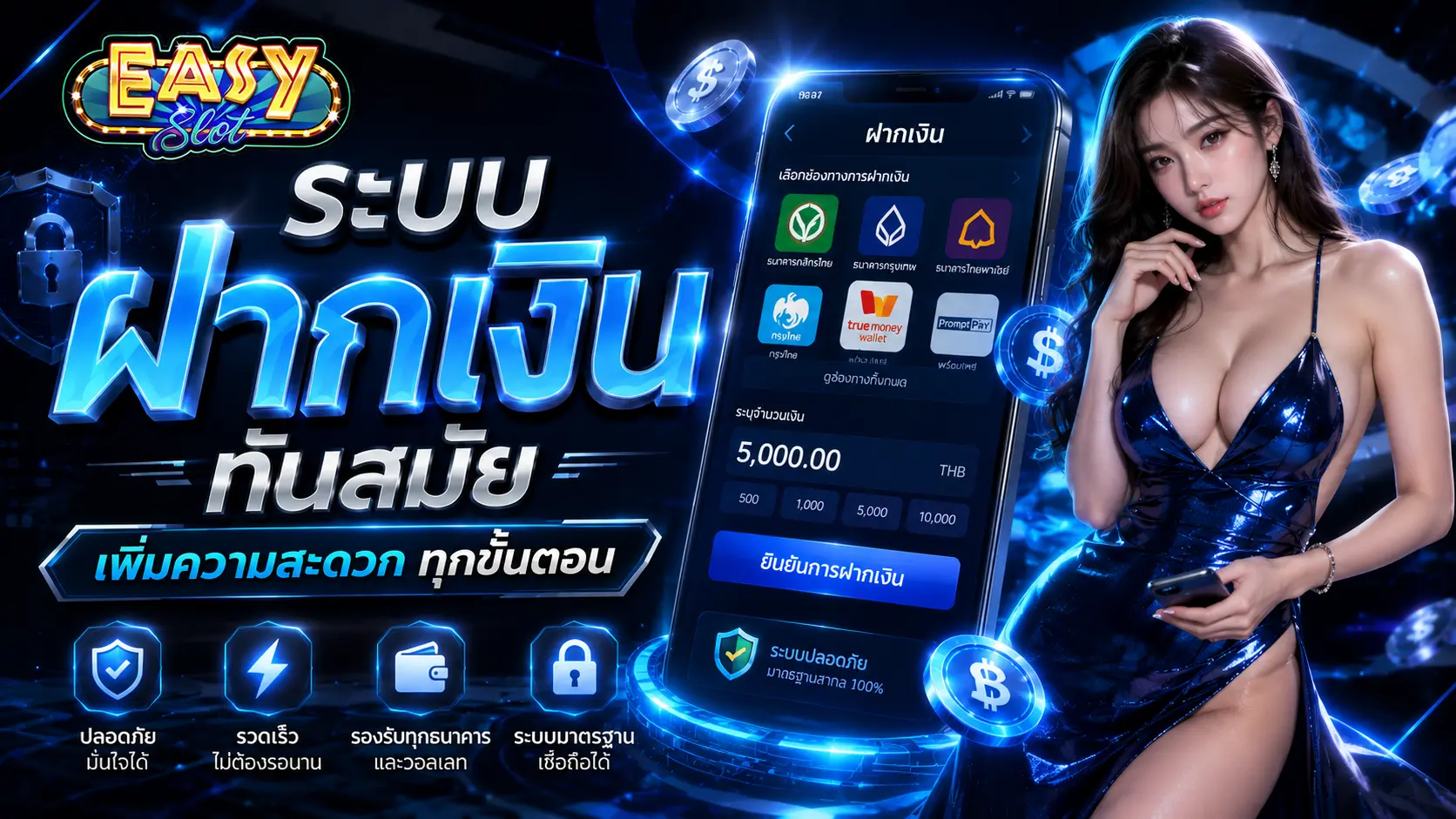 easyez1x ระบบฝากเงินทันสมัย เพิ่มความสะดวกทุกขั้นตอน